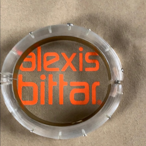 Alexis Bittar silver studded Lucite bracelet - Picture 3 of 3